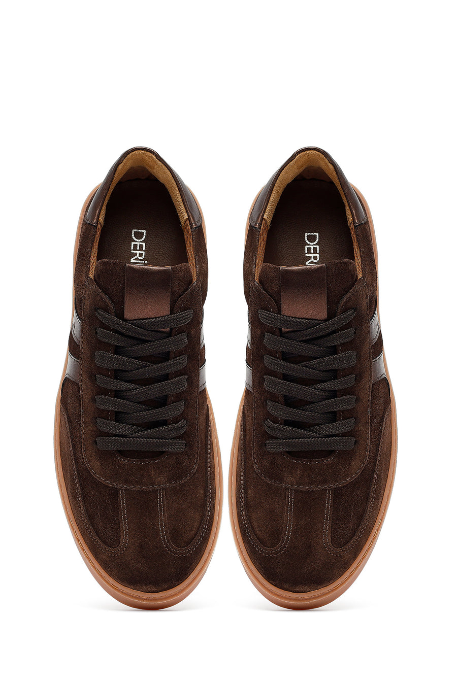 Kadın Kahverengi Bağcıklı Süet Deri Sneaker