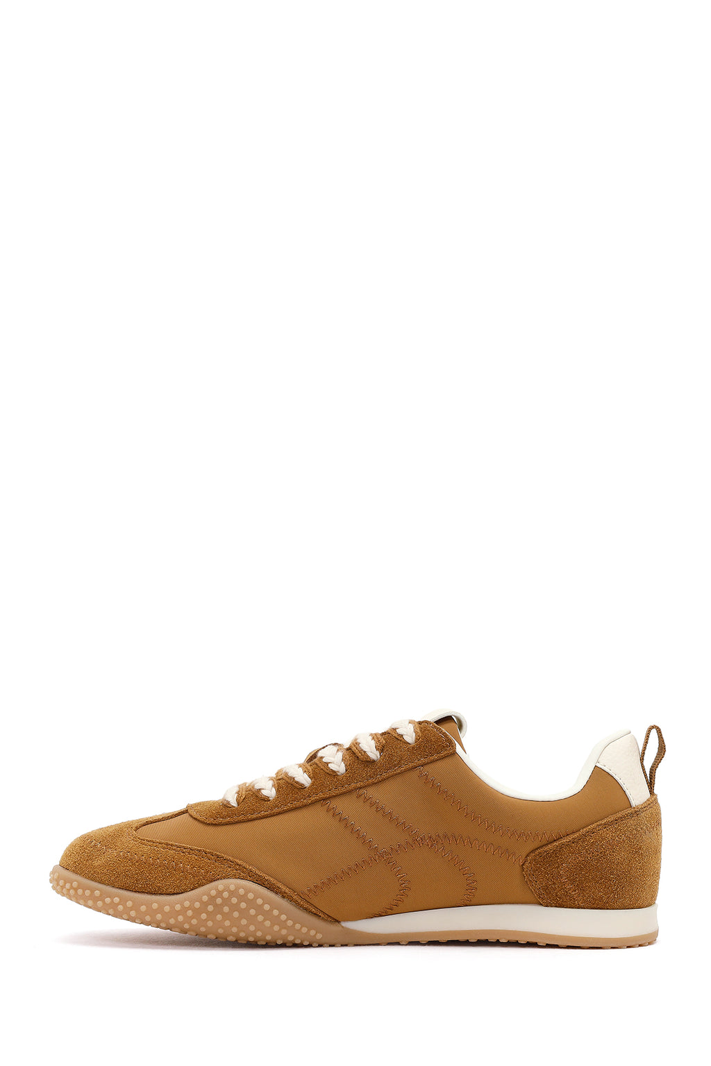 Kadın Taba Bağcıklı Deri Sneaker