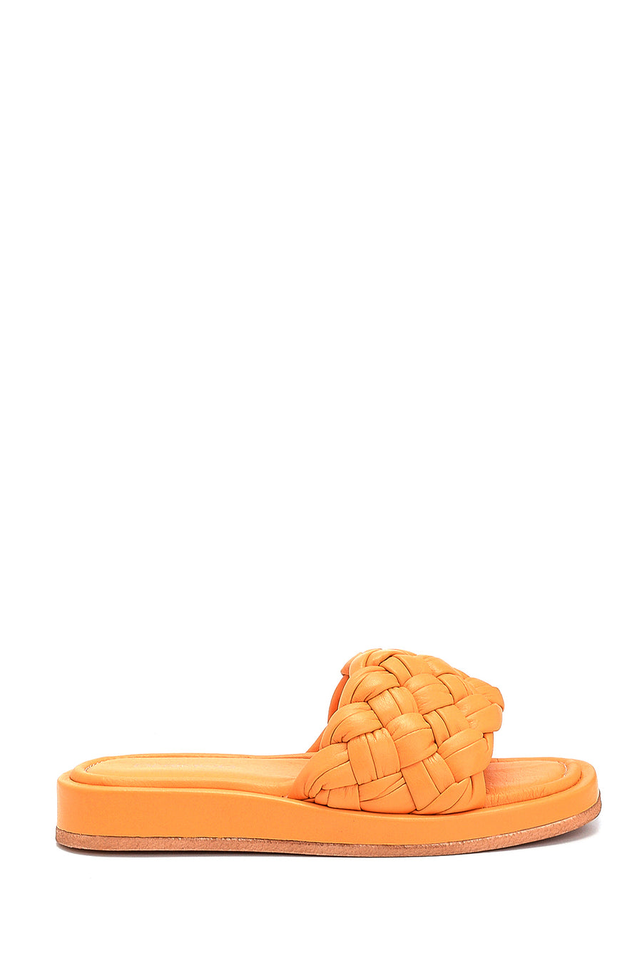 Women's Leather Knit Detailed Slippers 21SFD300529 | Derimod