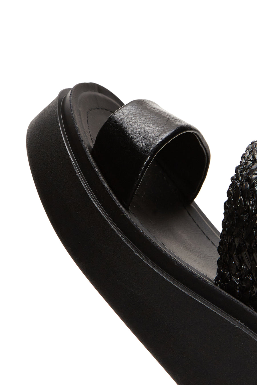 Women's Black Thick Soled Sandals