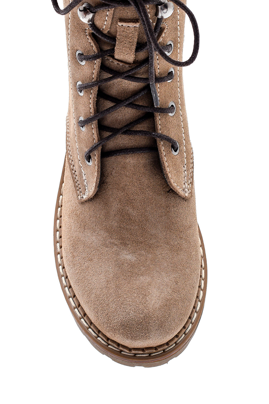 Women's Beige Suede Leather Boots