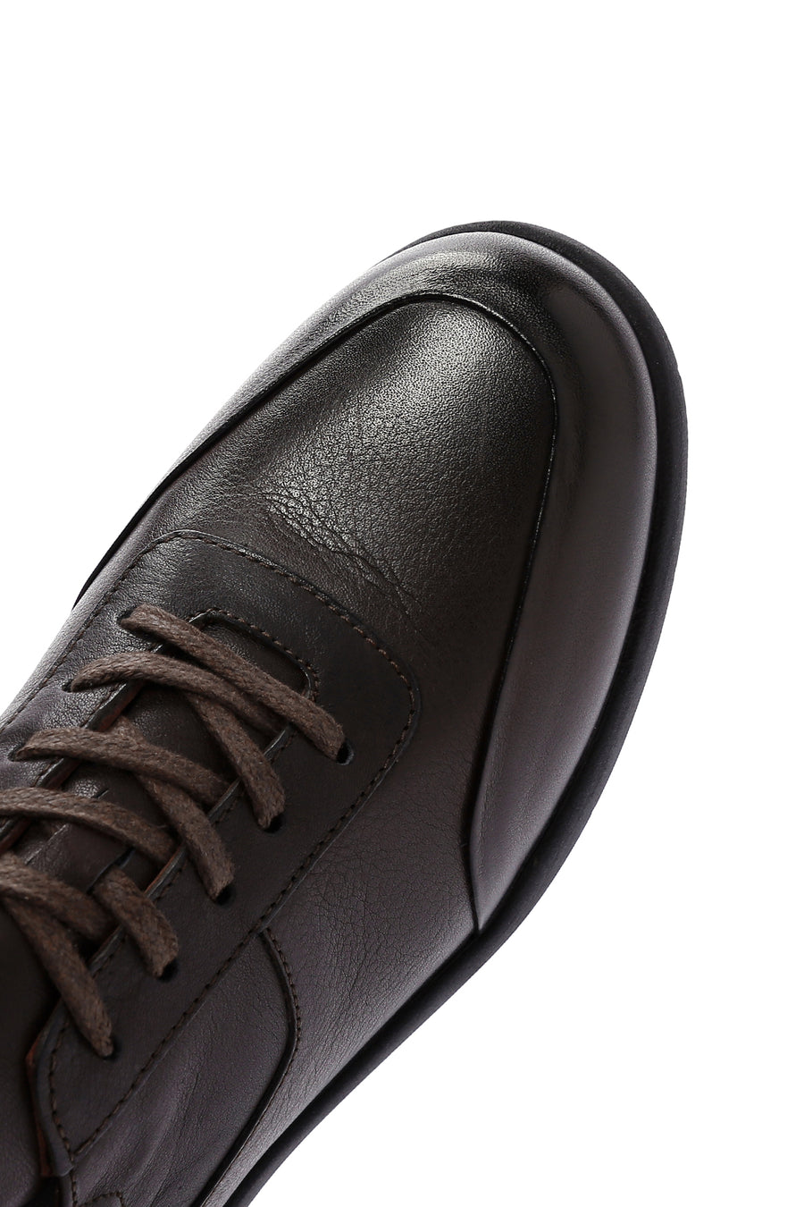 Erkek Kahverengi Deri Sneaker