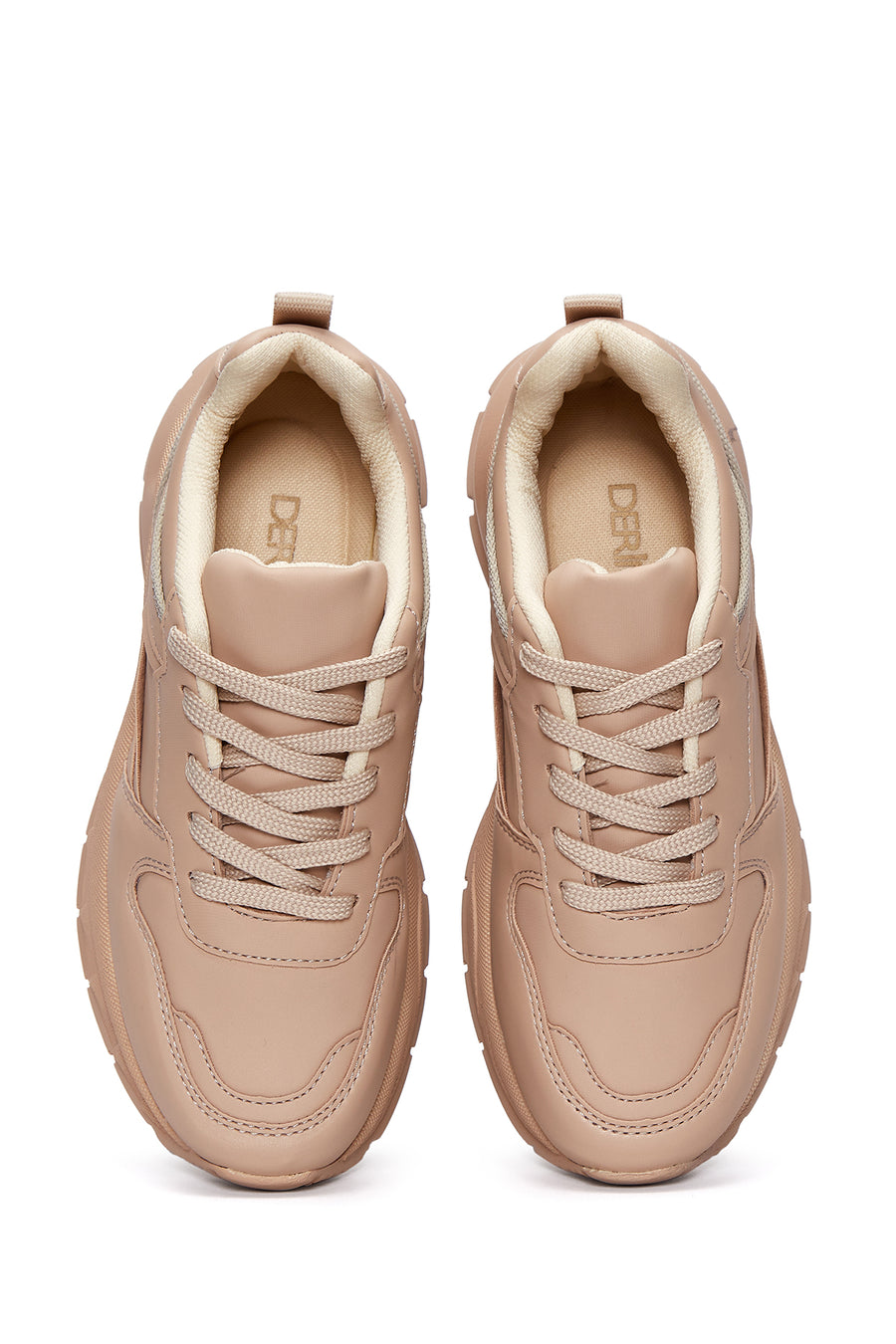Kadın Krem Kalın Tabanlı Sneaker
