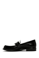 Women's Black Leather Masculine Loafer | Derimod