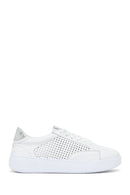 Kadın Beyaz Bağcıklı Deri Sneaker | Derimod