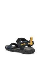Geox Men's Navy Blue U Terreno + Grip B Te + Nbk Sy Double Strap Fabric Sandals | Derimod