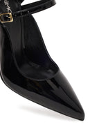 Woman Black Buckled High Thin-Heeled Patent Leather Leather Shoes | Derimod