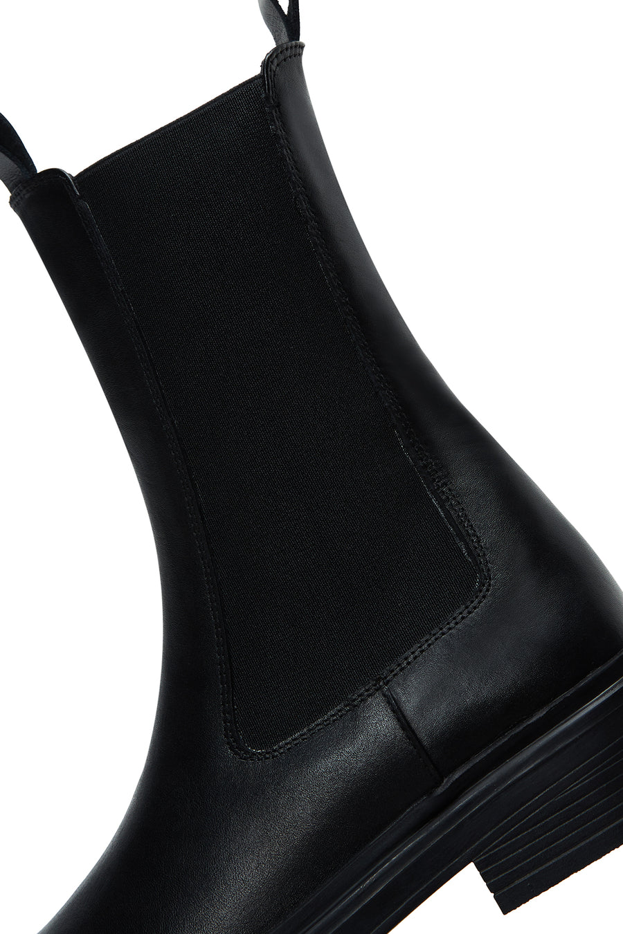 Women's Black Leather Chelsea Classic Boots