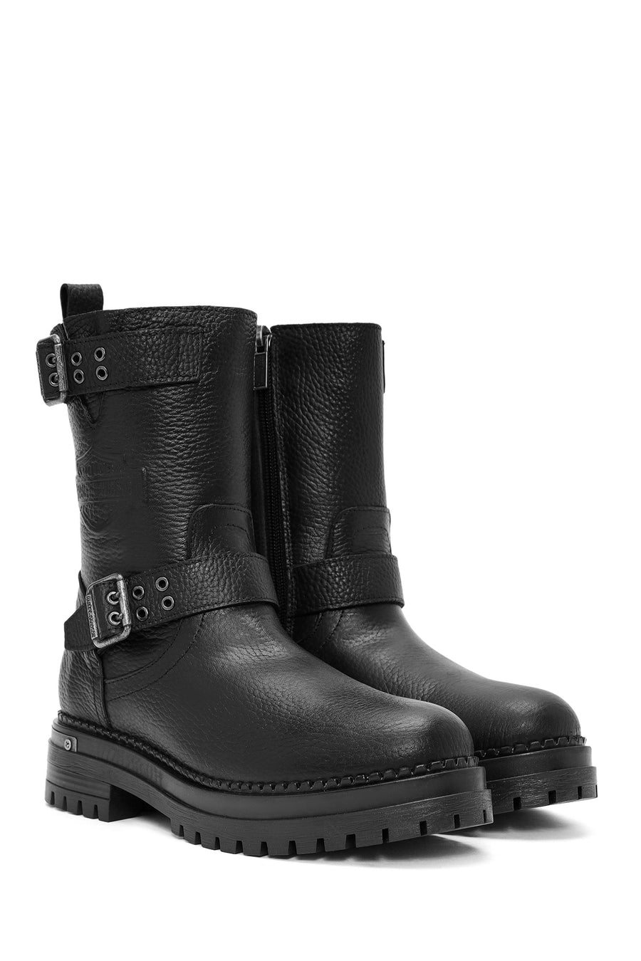 Harley Davidson Women's Black Uptown Zippered Leather Boots