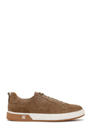 Erkek Bej Bağcıklı Süet Deri Sneaker | Derimod