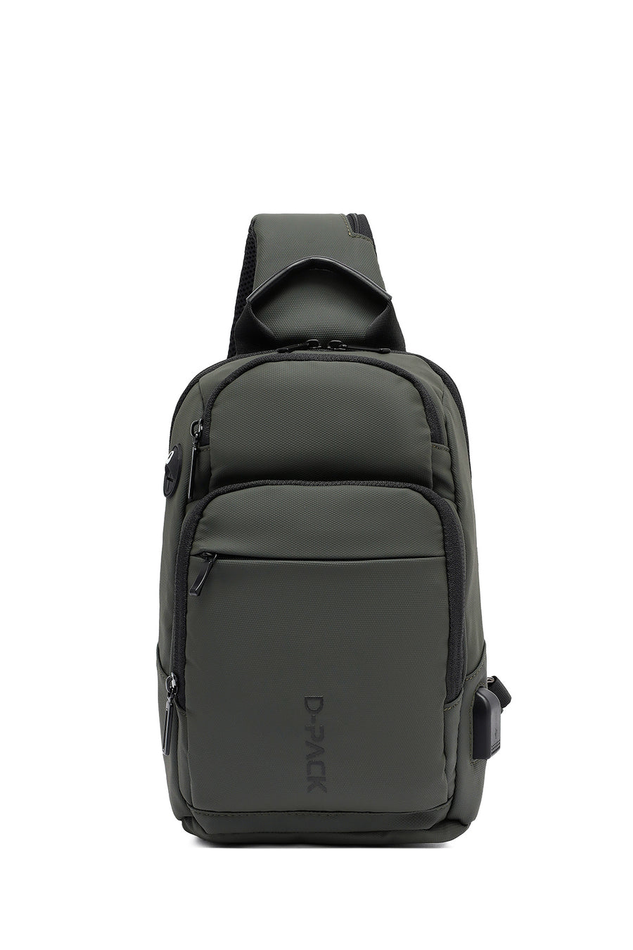 D-Pack Erkek Haki Teknolojik Kumaş Çapraz Çanta 23SBD30006F | Derimod