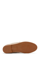 Kadın Bej Süet Deri Maskülen Loafer | Derimod