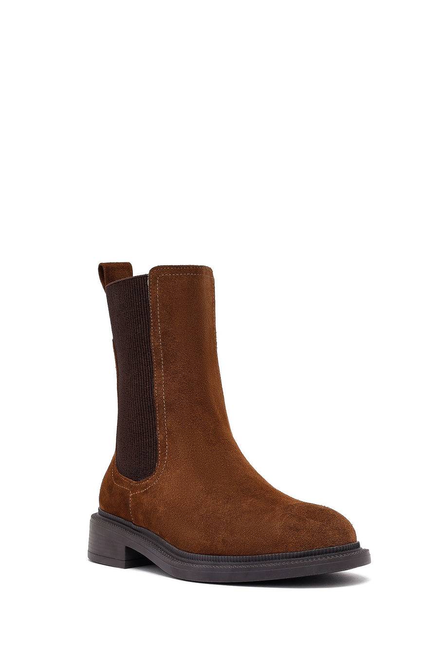 Women's Tan Suede Leather Chelsea Boot