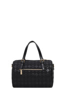 Woman Black Long-Strap Printed Shoulder Bag | Derimod