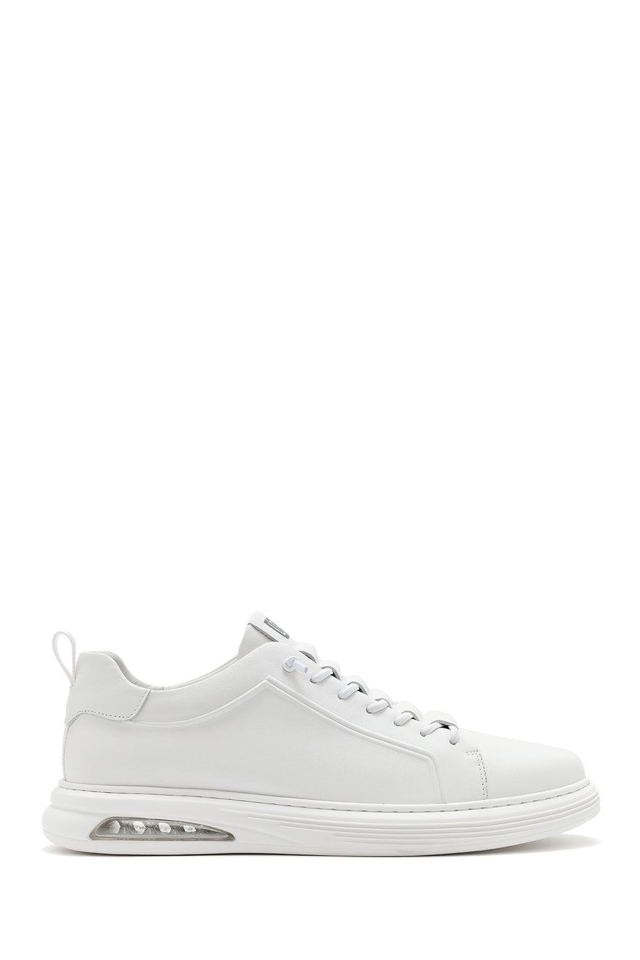 Erkek Beyaz Bağcıklı Deri Sneaker 25SFD692418 | Derimod