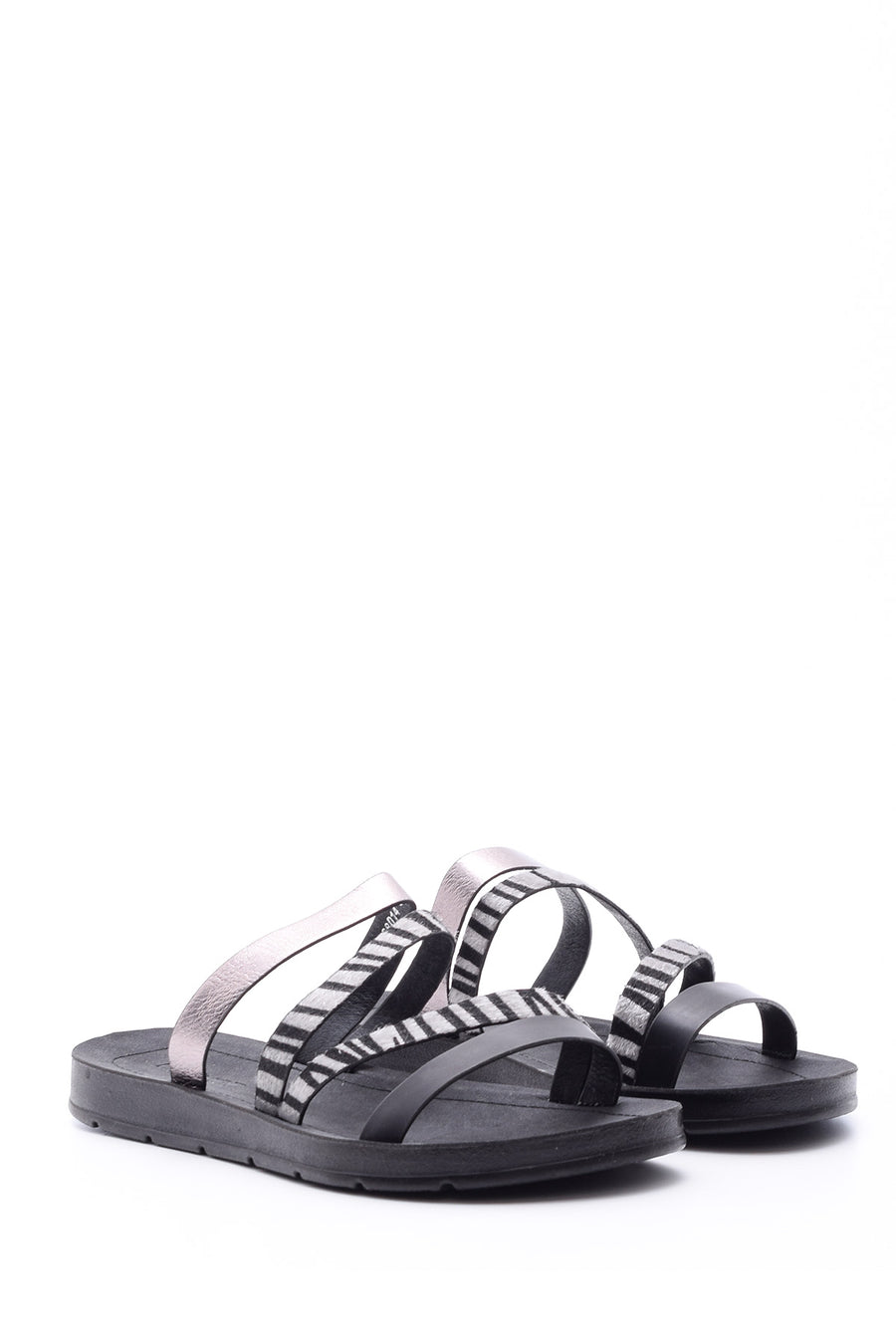 Women's Zebra Detailed Slippers