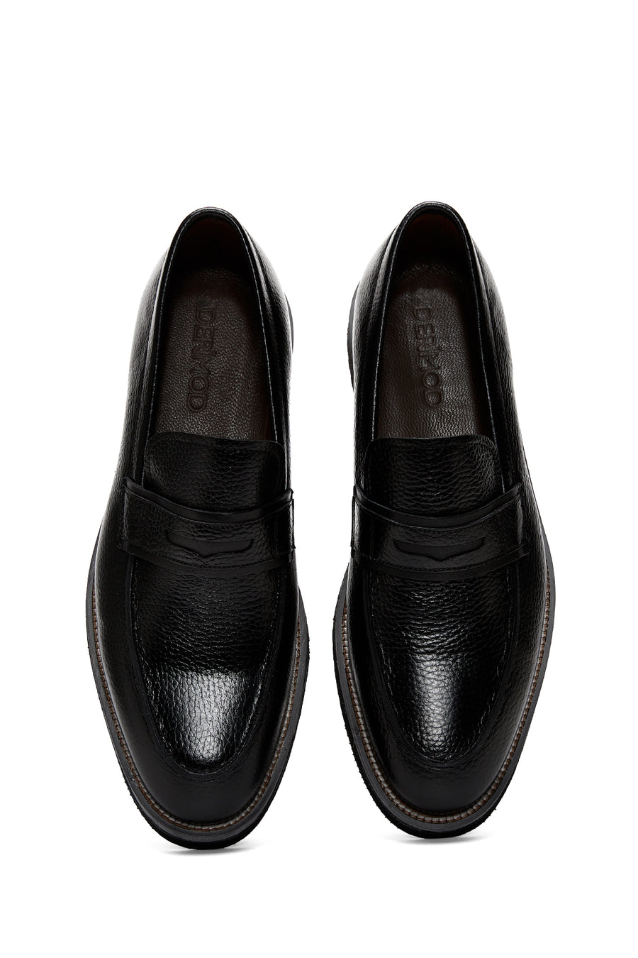 Erkek Siyah Deri Casual Loafer