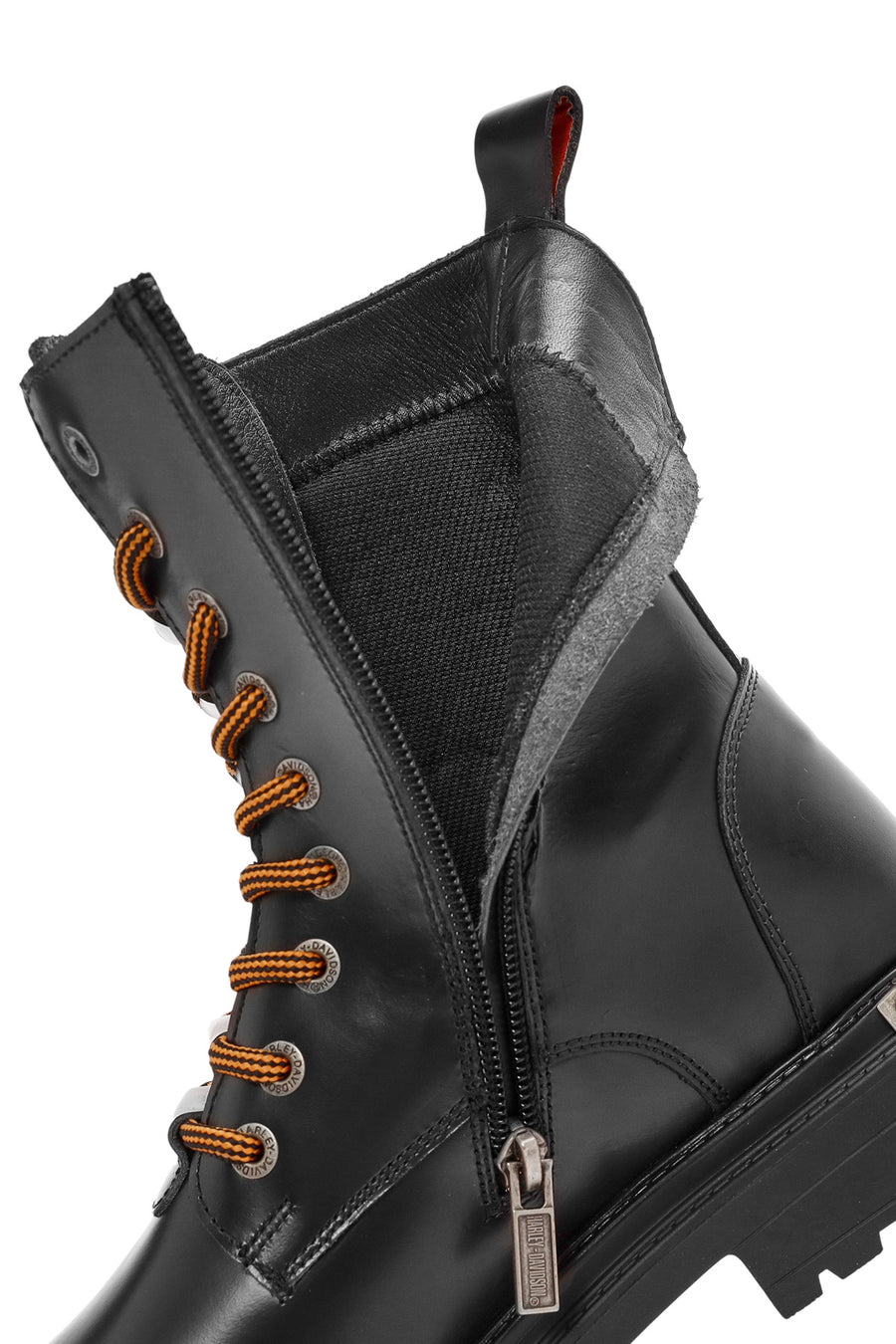 Harley Davidson Erkek Siyah Thar Bağcıklı Deri Postal Bot