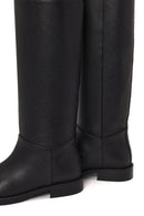 Woman Black Leather Boots | Derimod