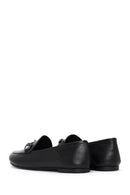 Kadın Siyah Tokalı Deri Maskülen Loafer | Derimod