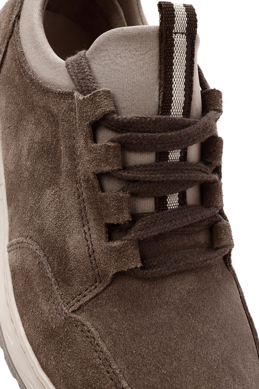 Kadın Vizon Bağcıklı Kalın Tabanlı Süet Deri Sneaker