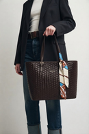 Woman Brown Knitted Shoulder Bag | Derimod