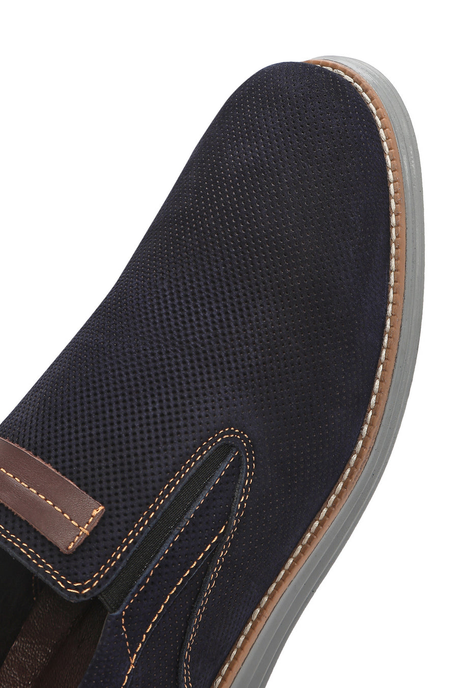Erkek Lacivert Nubuk Deri Casual Loafer