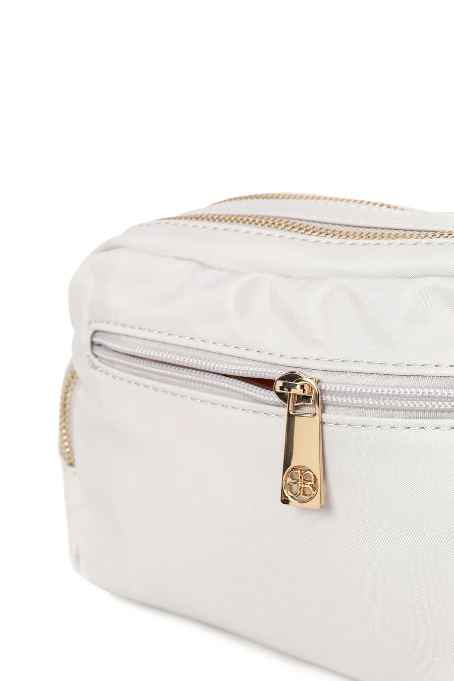 Woman Gray Fabric Mini Crossbody Bag