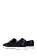 Erkek Lacivert Deri Loafer | Derimod
