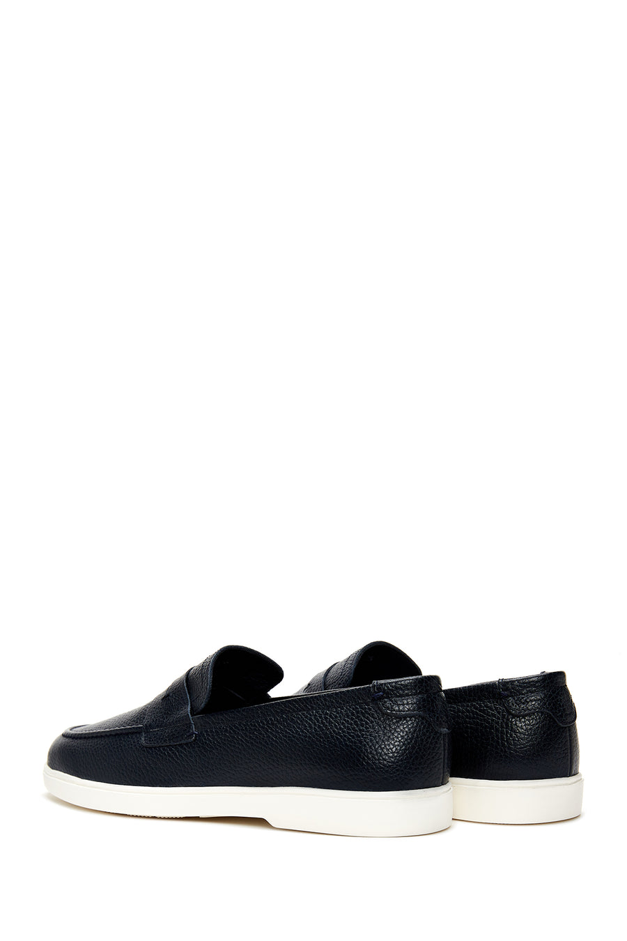 Erkek Lacivert Deri Loafer