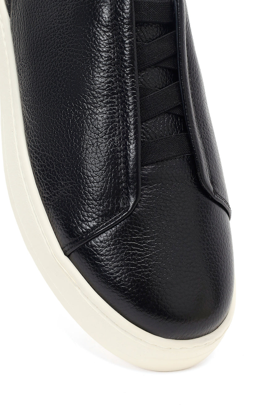 Erkek Siyah Deri Sneaker