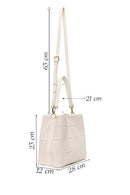 Woman Cream Long-Strap Knitted Shoulder Bag | Derimod