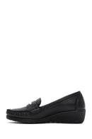 Kadın Siyah Dolgu Topuklu Loafer | Derimod
