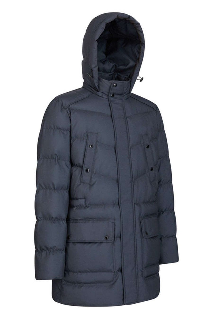 Geox Men's Gray Sandford Hooded Long Coat