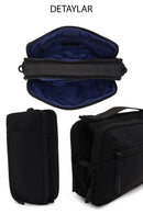 D-Pack Male Black Long-Strap Mini Fabric Crossbody Bag | Derimod