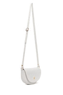 Woman White Long-Strap Printed Mini Crossbody Bag | Derimod