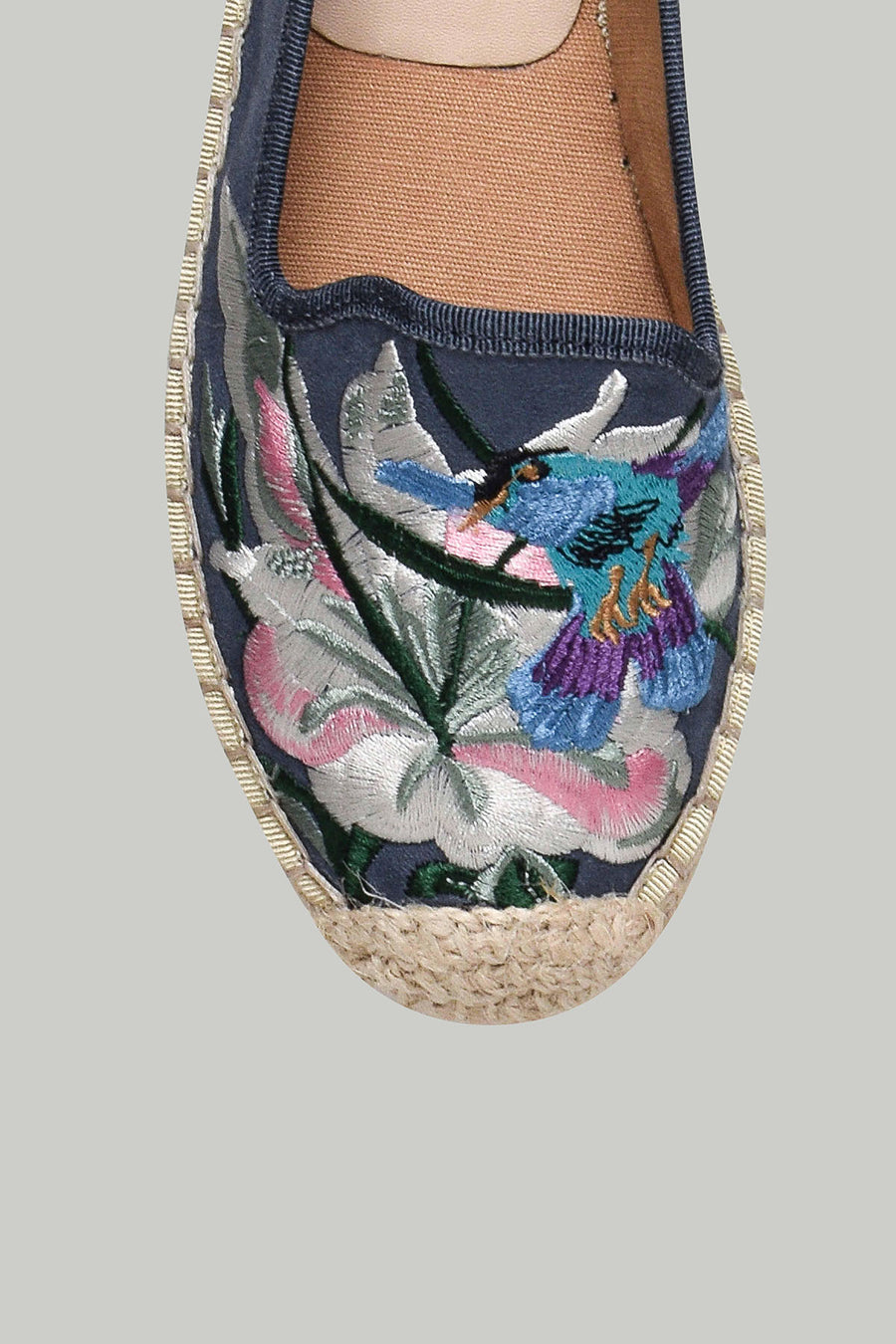 Mavi Nakışlı Kadın Espadril