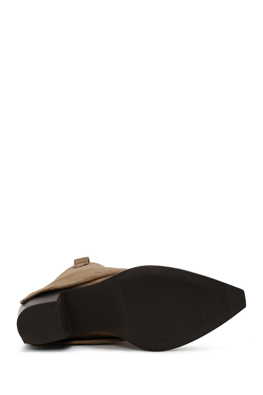 Woman Mink Thick-Heeled Suede Boots