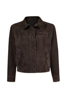 Sandiego Woman Brown Oversize Suede Jacket | Derimod