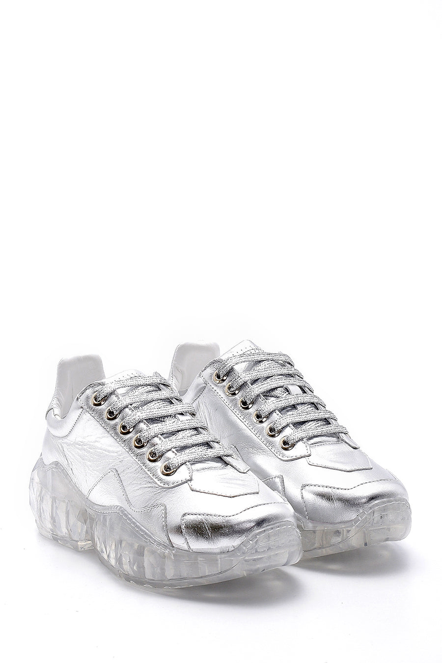 Women's Transparent Sole Leather Sneaker