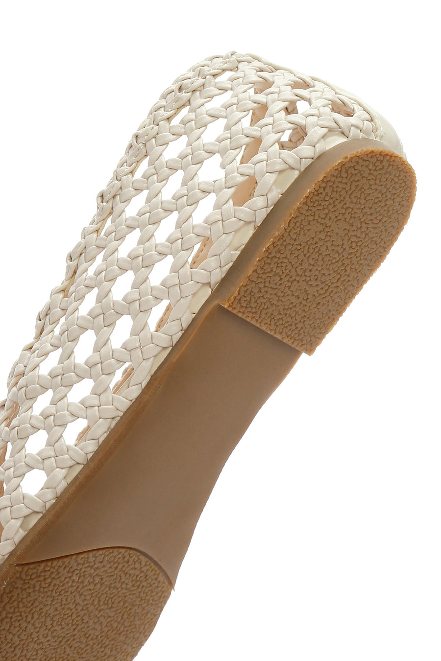 Women's Cream Knitted Ballerina