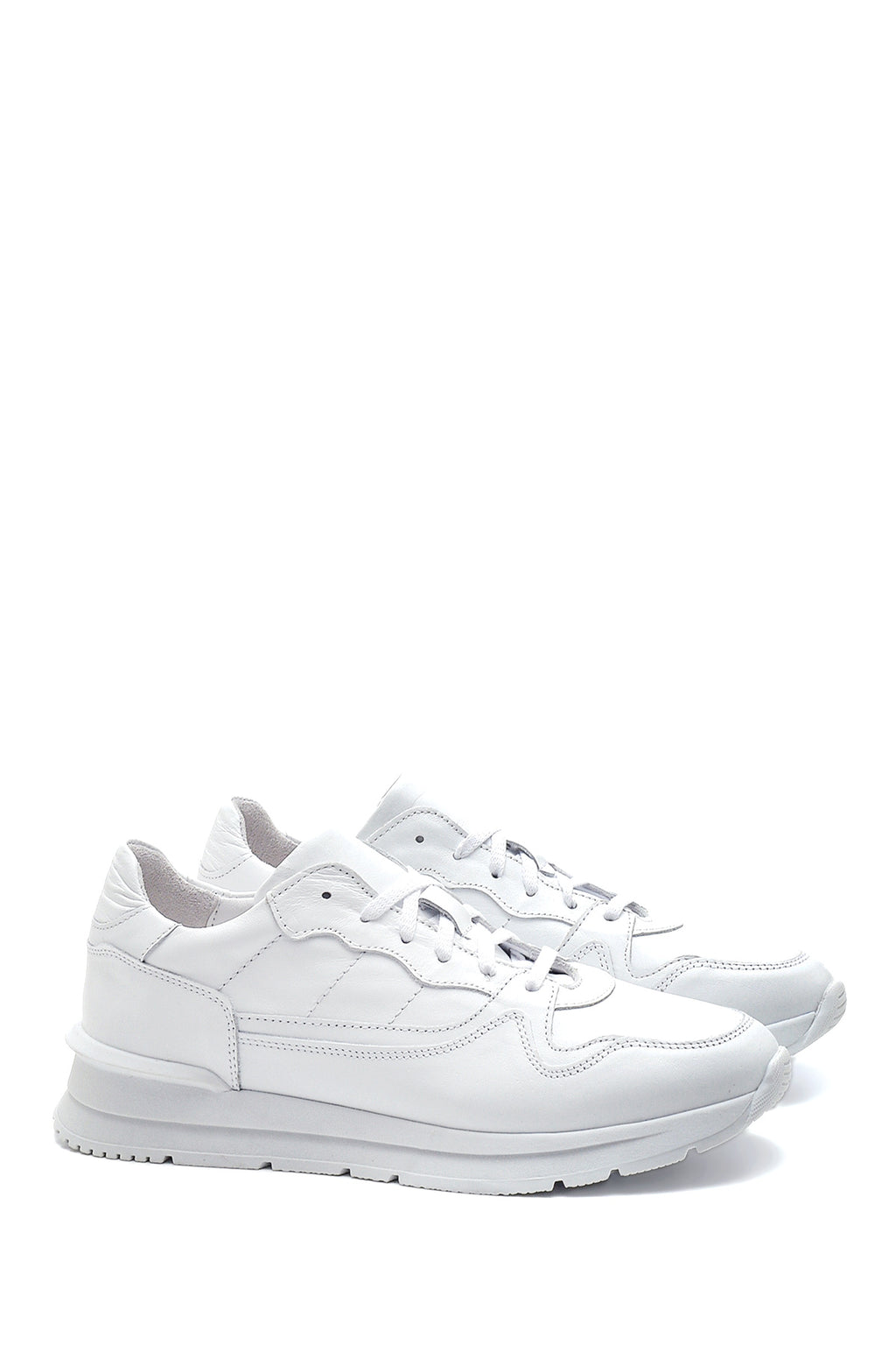 Erkek Beyaz Deri Sneaker