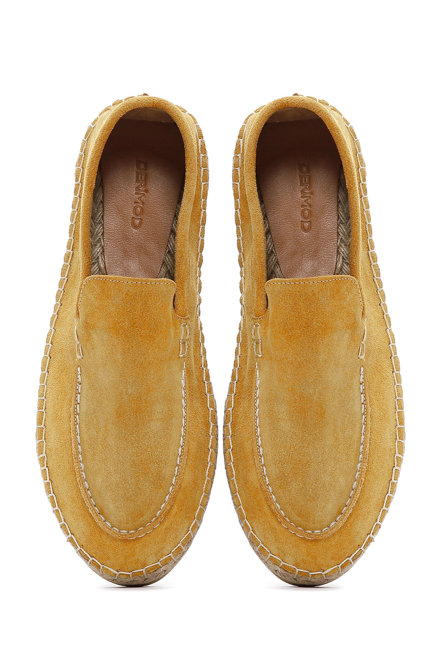Men's Yellow Leather Espadrille