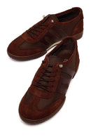 Woman Brown Lace-Up Leather Sneaker | Derimod