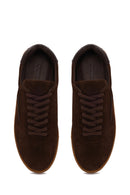 Erkek Kahverengi Bağcıklı Süet Deri Sneaker | Derimod