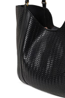Woman Black Accessorized Printed Shoulder Bag | Derimod