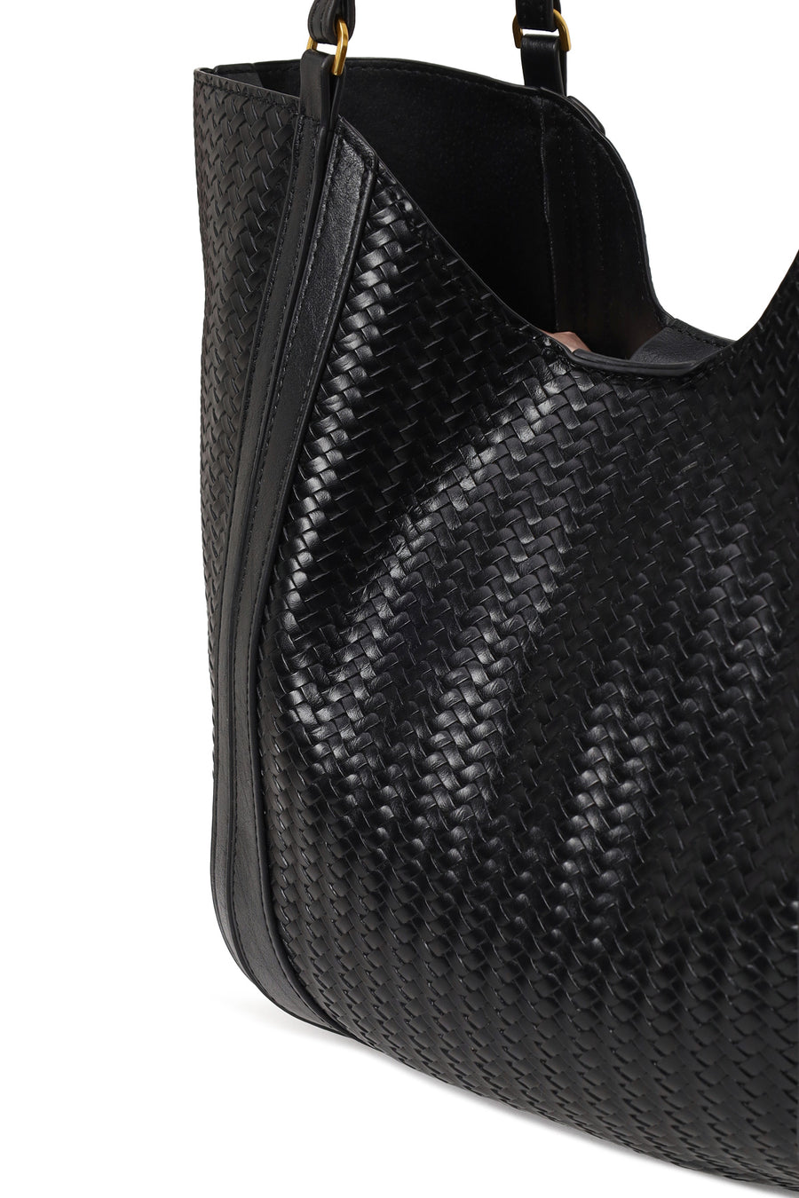 Woman Black Accessorized Printed Shoulder Bag