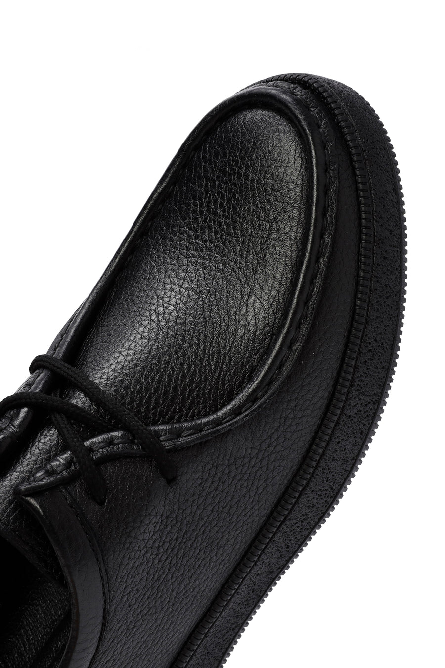 Male Black Lace-up Leather Casual Shoes