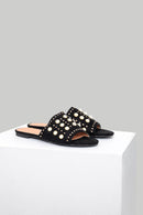 Women's Pearl Detailed Slippers | Derimod
