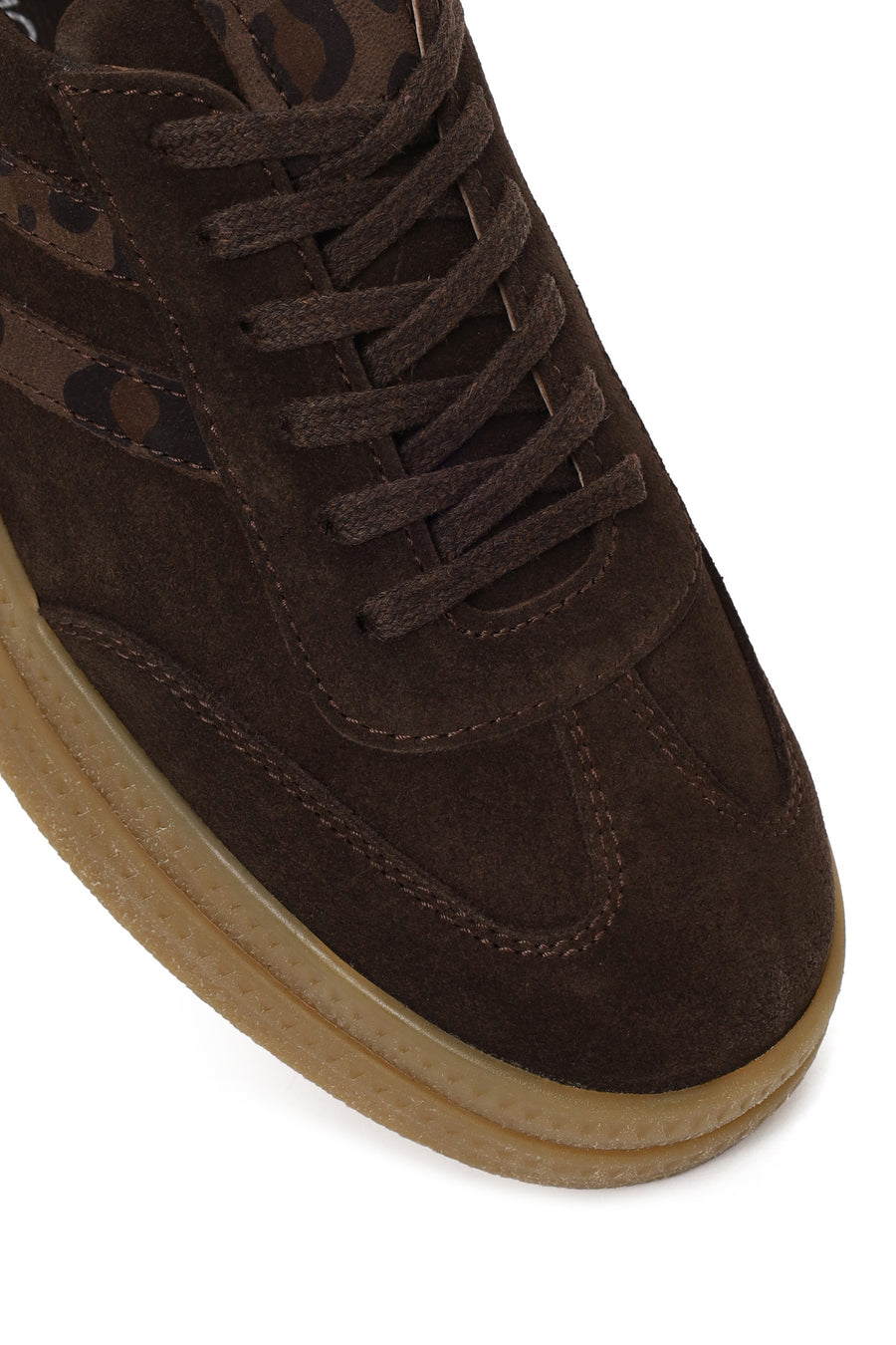Kadın Kahverengi Bağcıklı Süet Deri Sneaker